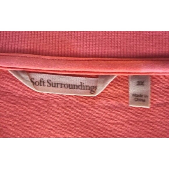 New Soft Surroundings Make it Snappy Pullover Tunic 3X Peachy Pink - Picture 2 of 3